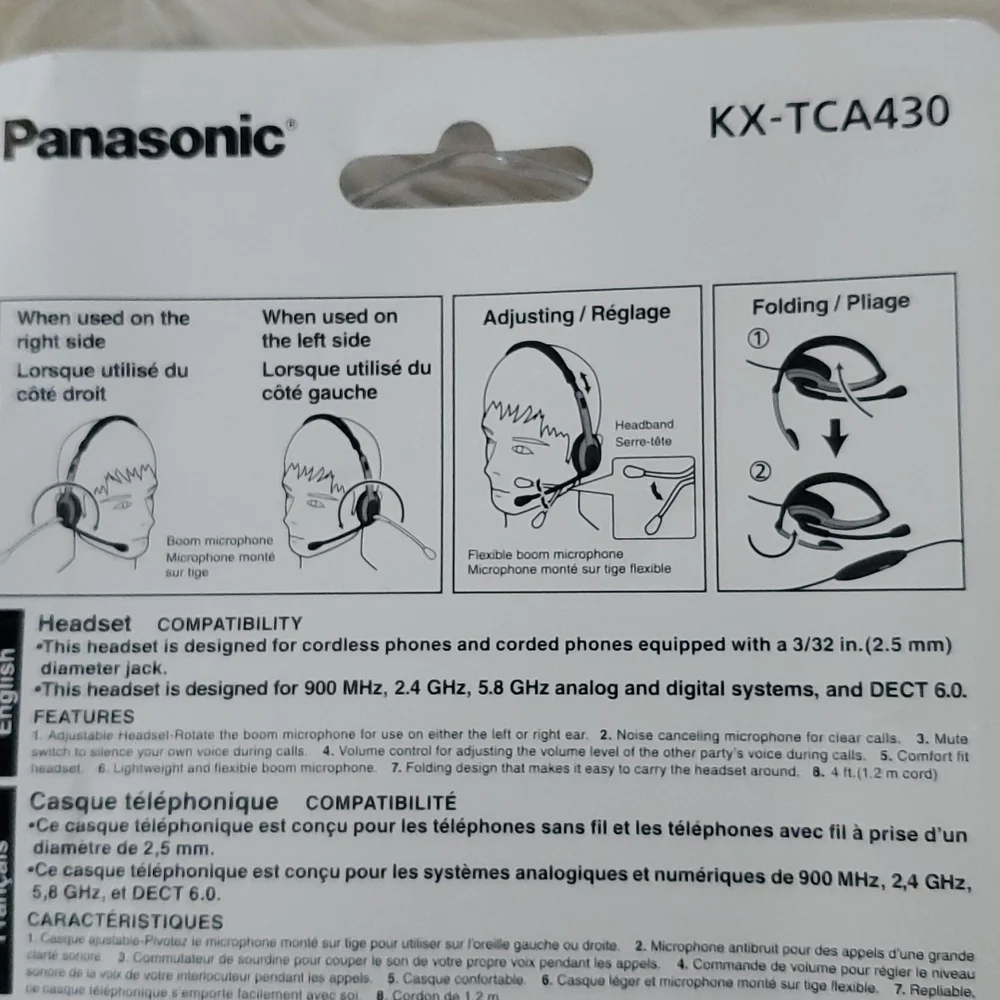 New Panasonic flexible microphone headset